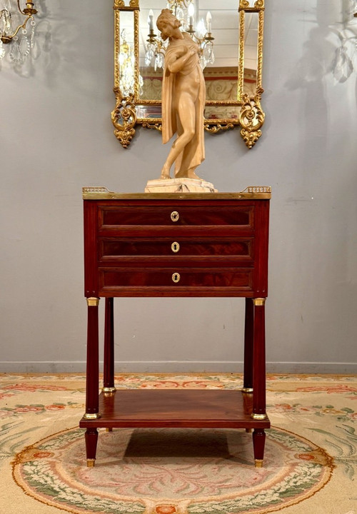 Pierre Garnier, Salontisch aus Mahagoni, gestempelt, Louis XVI, um 1780
