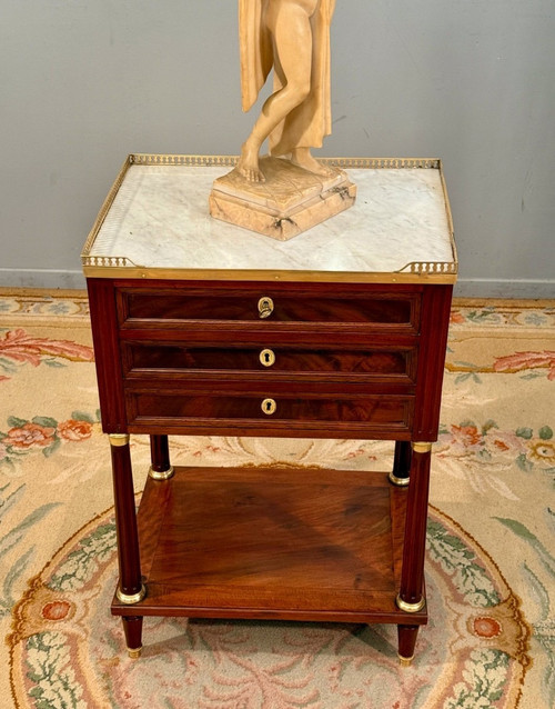 Pierre Garnier, Salontisch aus Mahagoni, gestempelt, Louis XVI, um 1780