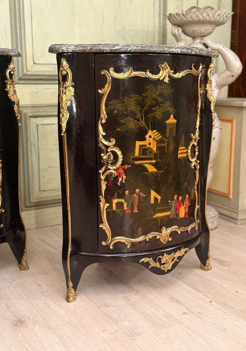 Coppia di cornici in lacca cinese di epoca Luigi XV, circa 1750