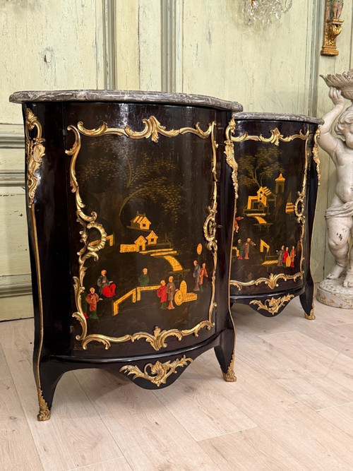 Coppia di cornici in lacca cinese di epoca Luigi XV, circa 1750