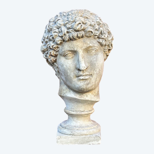 Buste Antinus - Grand Tour - Calco in gesso Fine XIX secolo - Antico - Romano