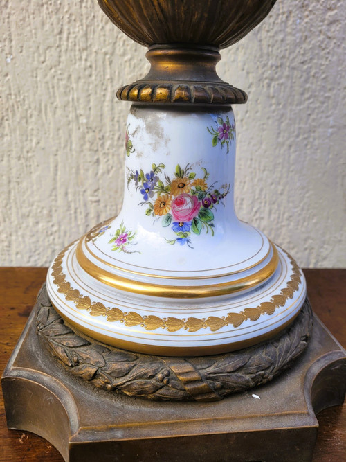 Große Drehbare Vase Aus Porzellan Und Bronze, Sèvres, 19. Jahrhundert
