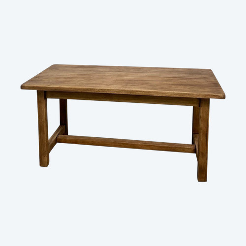 Small antique farm table with square legs, circa 1970