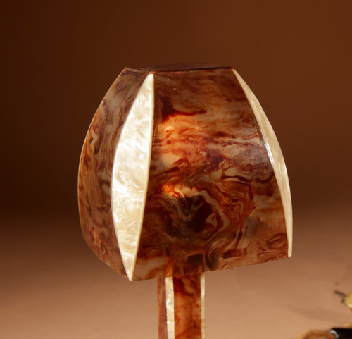  Rarissima e molto completa lampada da tavolo Art Déco in celluloide.