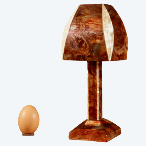  Rarissima e molto completa lampada da tavolo Art Déco in celluloide.