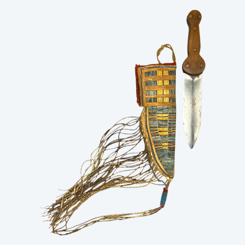 Messer Und Scheide Plains-Indianer, Nordamerika Anfang des 20. Jahrhunderts