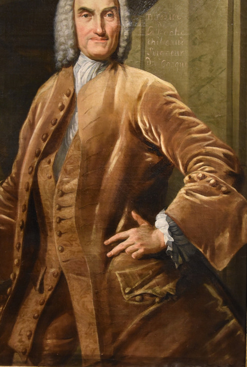 Thomas Hudson (Devon 1701 - London 1799), Porträt eines Notabels in seinem Arbeitszimmer