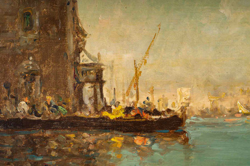Vue de La Santa Maria della Salute huile sur toile vers 1890