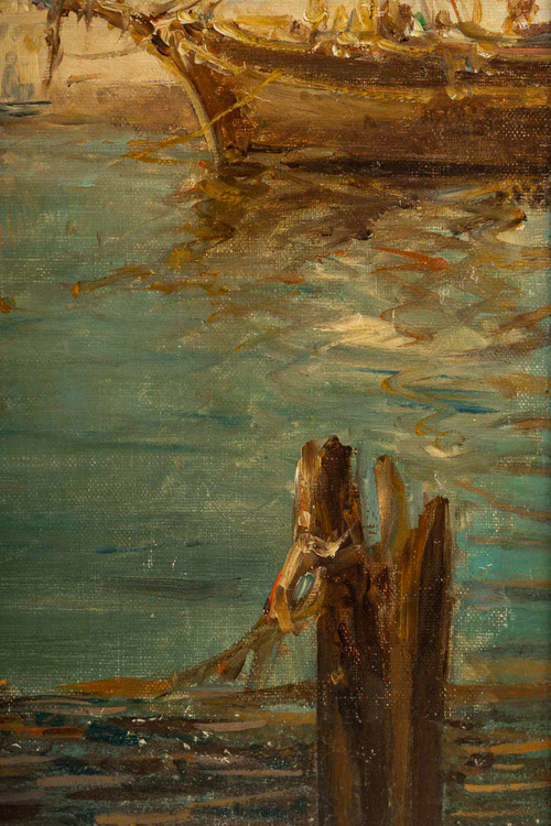 Vue de La Santa Maria della Salute huile sur toile vers 1890
