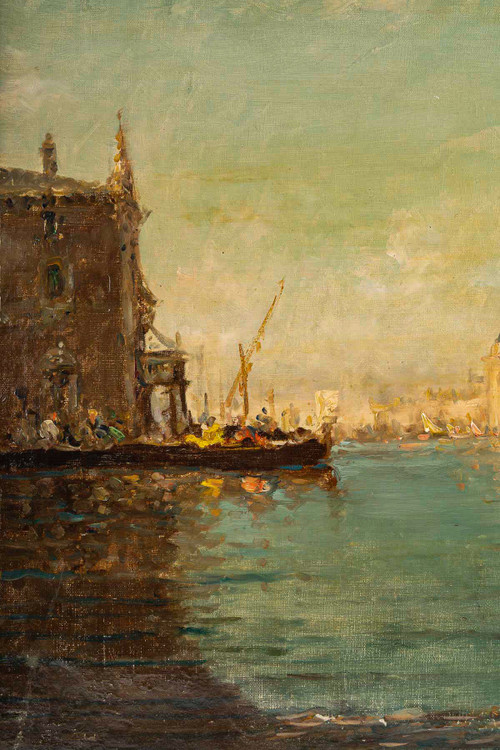 Vue de La Santa Maria della Salute huile sur toile vers 1890