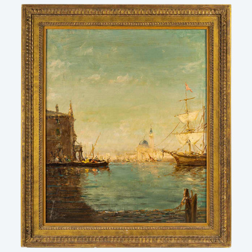 Vue de La Santa Maria della Salute huile sur toile vers 1890