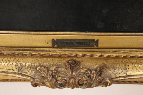 G. Puricelli, Frauenporträt, Öl auf Leinwand, 19. Jh.