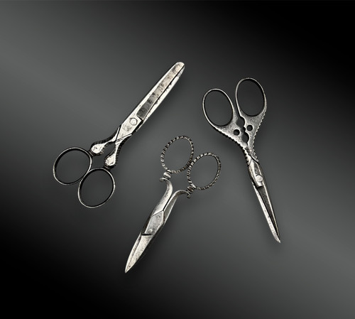 Set di SETTE COPPIE DI CISEAUX - Francia e Inghilterra - Fine XIX secolo e circa 1900
