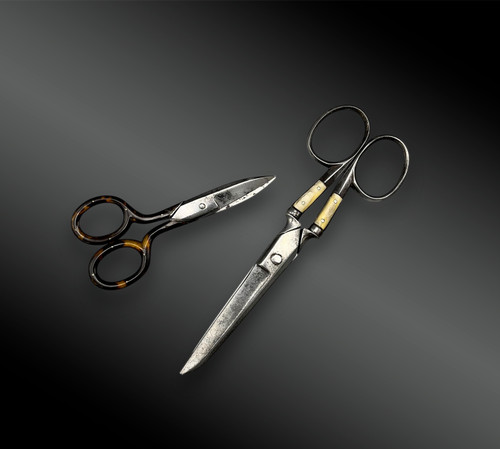 Set di SETTE COPPIE DI CISEAUX - Francia e Inghilterra - Fine XIX secolo e circa 1900