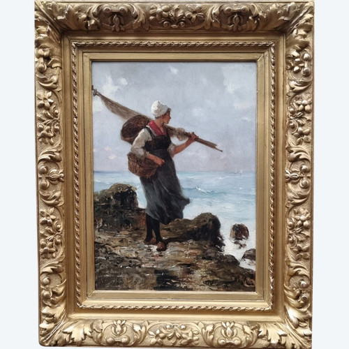 Pierre Marie BEYLE - Pescatore normanno in riva al mare