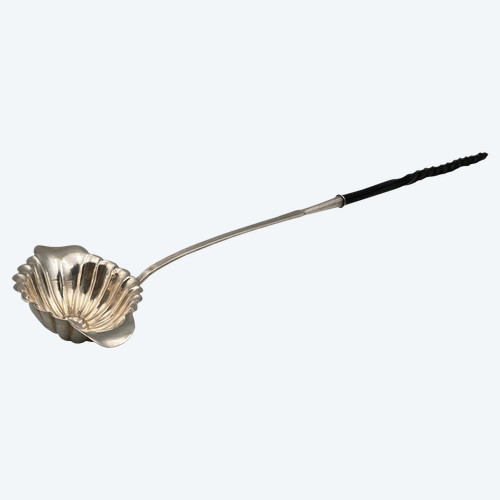 Louche à dessert en argent PB Berthier Philippe Minerve Bigorne XIXe