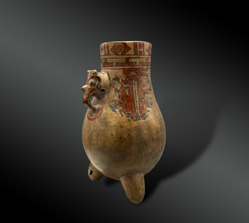 VASE mit JAGUAR - Guanacaste-Kultur, Nicoya-Region, Costa Rica - 1.000 - 1.500 n. Chr.