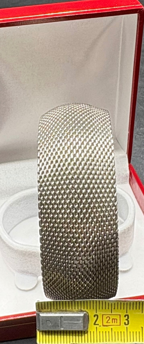 BRACCIALETTO EUROPEO ANNI '80 IN ARGENTO INTRECCIATO