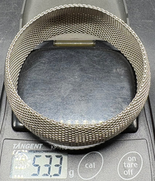 BRACCIALETTO EUROPEO ANNI '80 IN ARGENTO INTRECCIATO