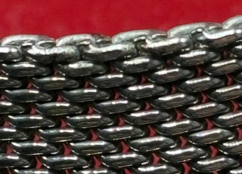 BRACCIALETTO EUROPEO ANNI '80 IN ARGENTO INTRECCIATO
