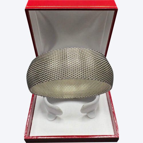 BRACCIALETTO EUROPEO ANNI '80 IN ARGENTO INTRECCIATO
