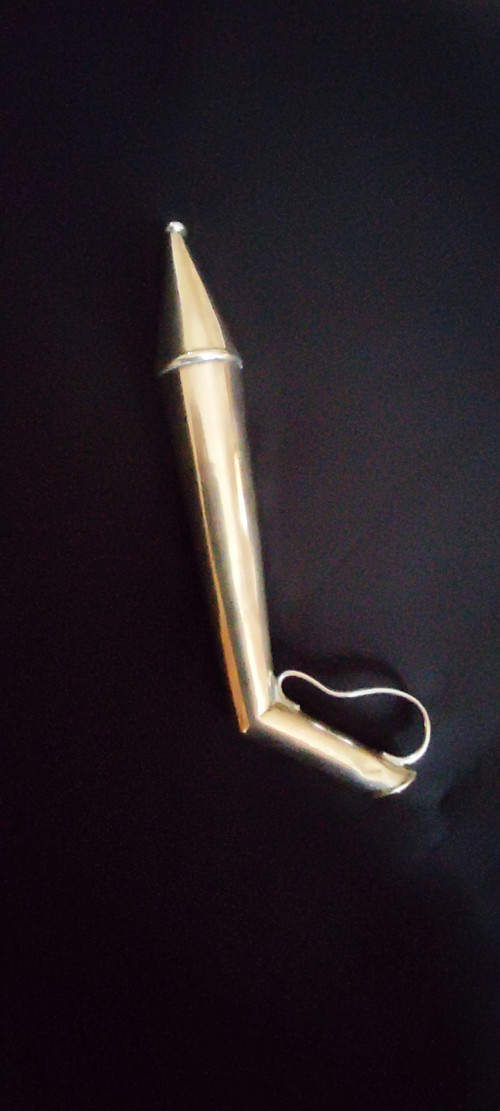 Bordeaux wine pipette, solid silver, XIXth century