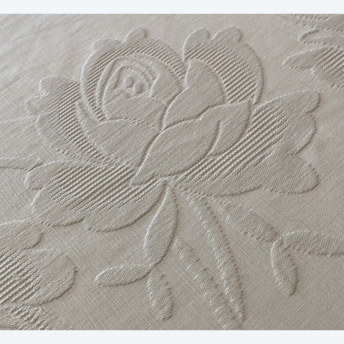 Coperta matrimoniale in cotone con monogramma MJS