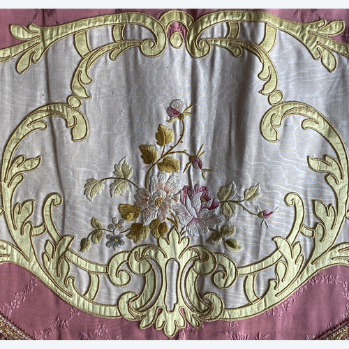 Paar Cantonnière Mit Blumenkörben XIX ème