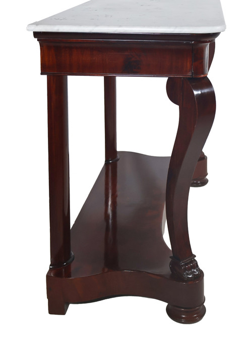 Console in mogano, periodo della Restaurazione, 1820 circa