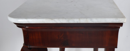 Console in mogano, periodo della Restaurazione, 1820 circa