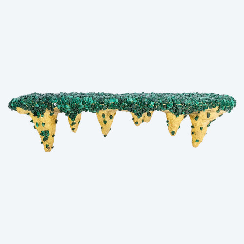 Malachite console with stalactite decoration. Contemporary work. LS60027805G