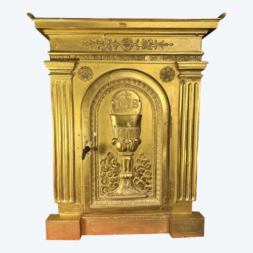  Tabernacolo in legno e stucco dorato - XIX secolo