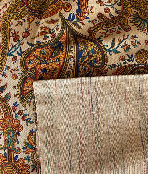 Pair of curtains, linen curtains decor cashmere XX th