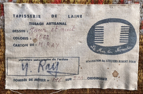 Grande Tapisserie Aubusson By M. Ray Day And Night 1960 XX th