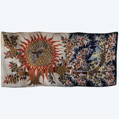 Grande Tapisserie Aubusson By M. Ray Day And Night 1960 XX th