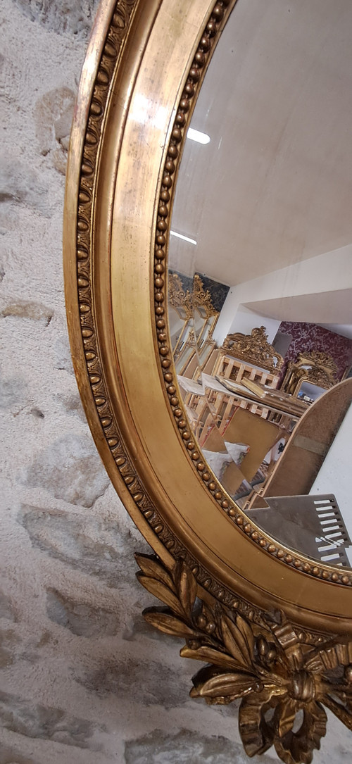 Miroir XIX oval 126 x 80