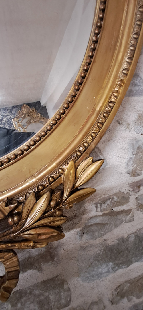 Miroir XIX oval 126 x 80