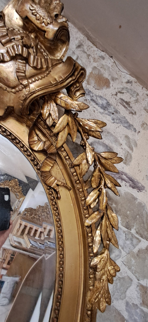 Miroir XIX oval 126 x 80
