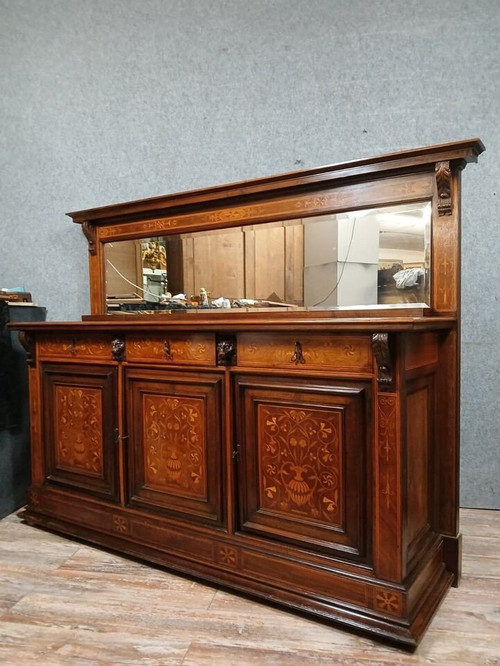 Mercier und Chaleyssin in Lyon: Marquèterie-Enfilade-Büffet mit Stempel