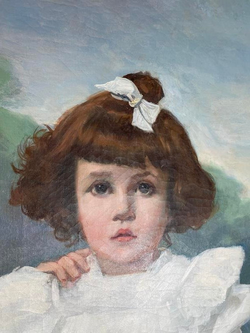 Oil on canvas Cyprien Boulet Portrait of children