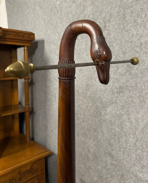 Empire cradle with swan neck in mahogany in the form of a nacelle circa 1810