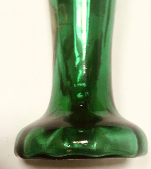 Art-Nouveau-Vase aus farbigem Glas / Emaille Legras