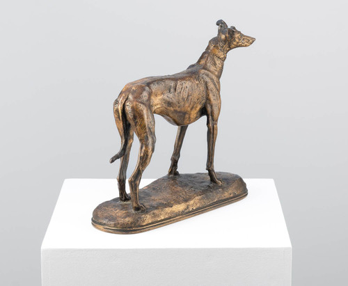 Emmanuel Frémiet - Windhund - Bronzestatue