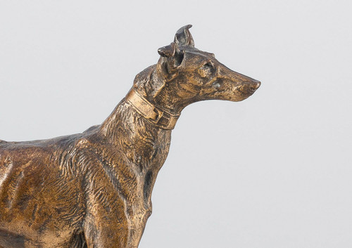 Emmanuel Frémiet - Windhund - Bronzestatue