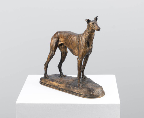 Emmanuel Frémiet - Windhund - Bronzestatue