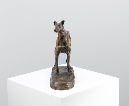Emmanuel Frémiet - Windhund - Bronzestatue