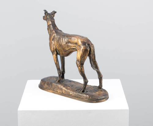 Emmanuel Frémiet - Windhund - Bronzestatue