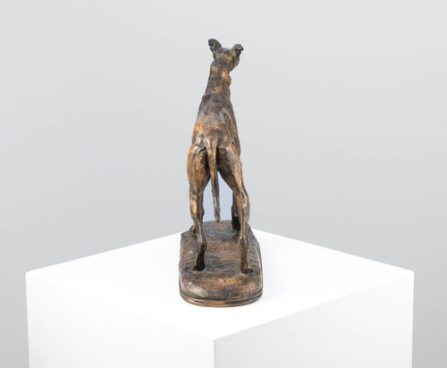 Emmanuel Frémiet - Windhund - Bronzestatue