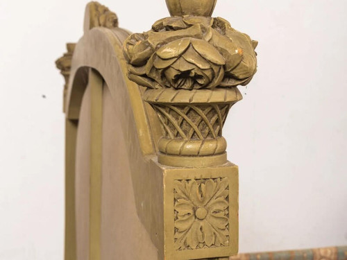 Richly carved Louis XV style bed 160 cm