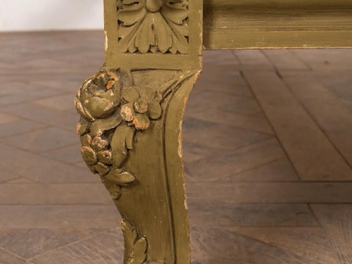 Richly carved Louis XV style bed 160 cm